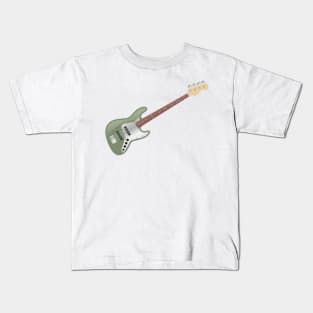 Vintage Avocado Green Electric J-Bass Kids T-Shirt